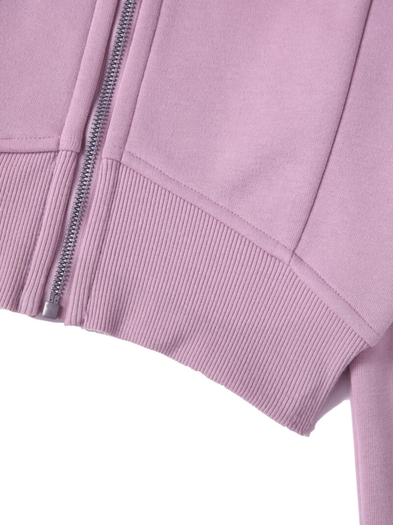 Cropped Zip-Through Hoodie - Image 9